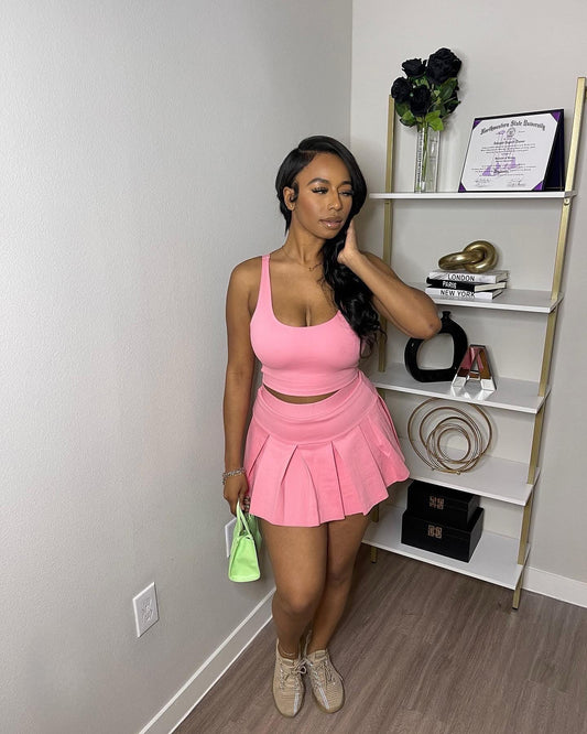 Soft Girl tennis skirt set