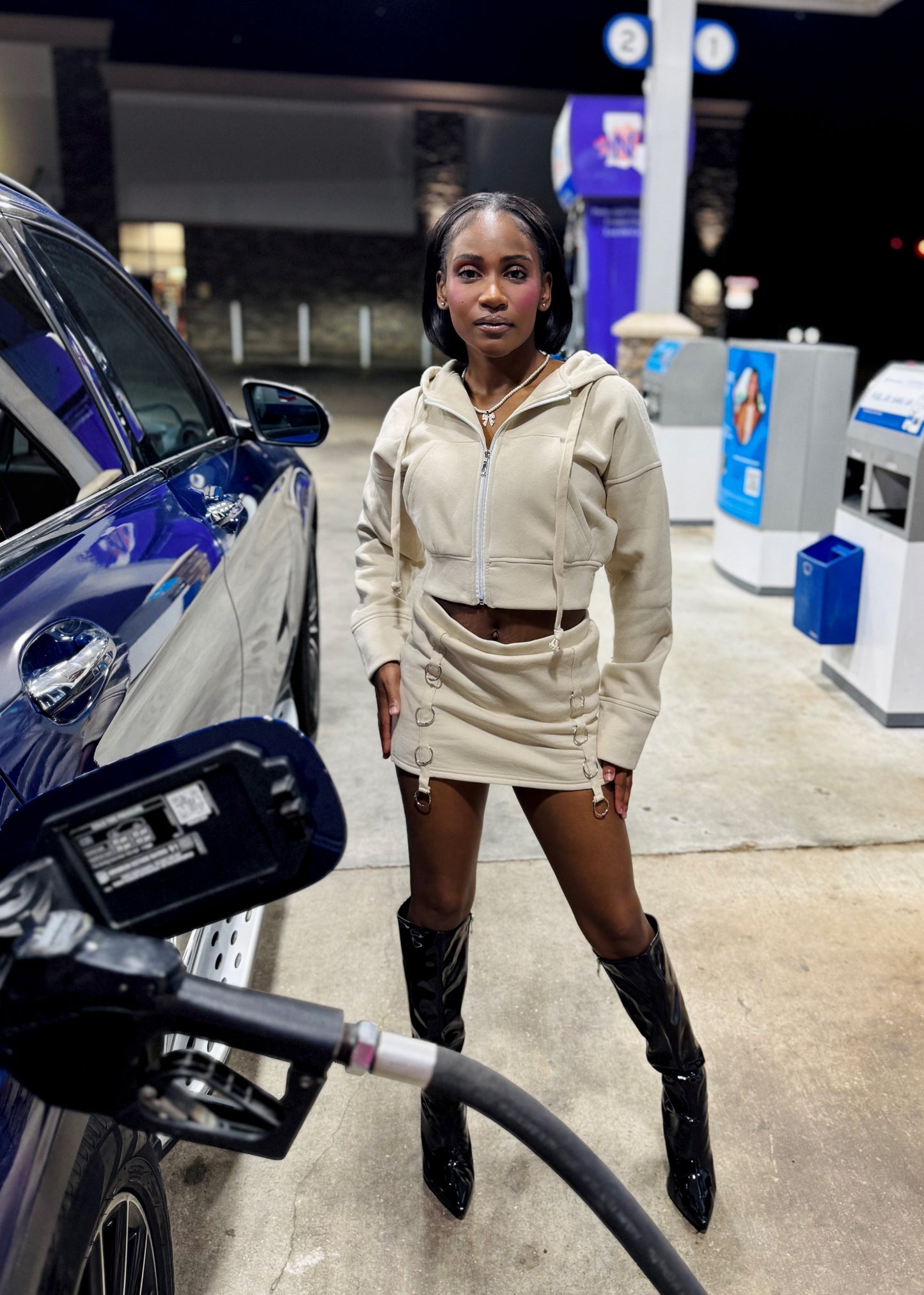 Neutral Muse skort set